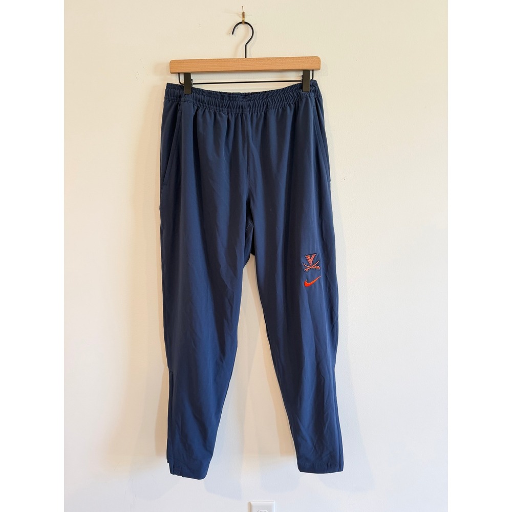 Nike Virginia Cavaliers UVA Men Navy Blue Woven Training Pants Small